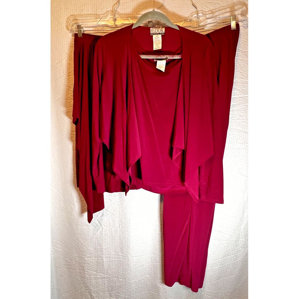 THE LOOK‎ RANDOLPH DUKE Women 4pcs Set Small Open Front Crop Ruffle Jacket Y2K